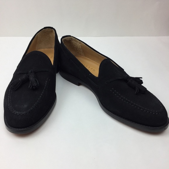 Shipton & Heneage Mens Black Suede Tassel Loafer 8 - Picture 3 of 8